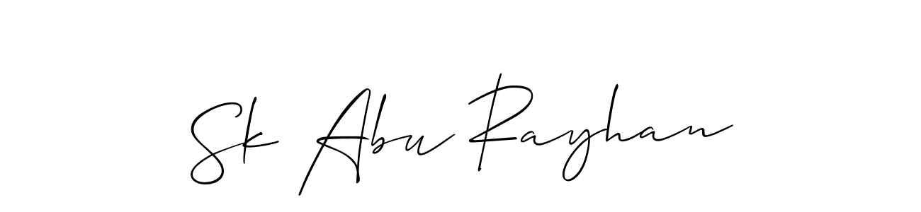 if you are searching for the best signature style for your name Sk Abu Rayhan. so please give up your signature search. here we have designed multiple signature styles  using Allison_Script. Sk Abu Rayhan signature style 2 images and pictures png