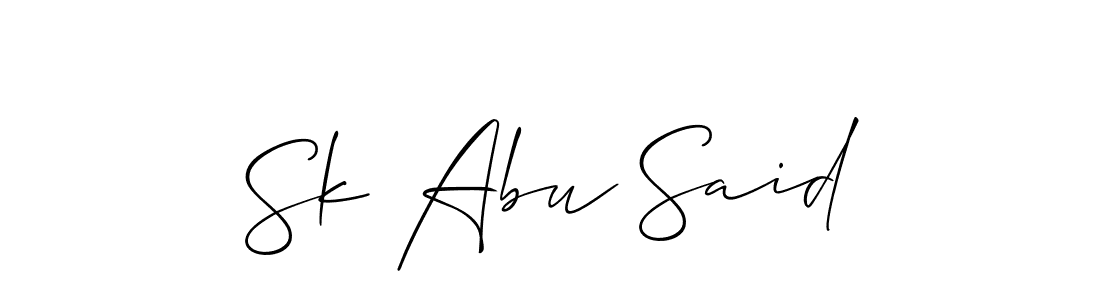 Use a signature maker to create a handwritten signature online. With this signature software, you can design (Allison_Script) your own signature for name Sk Abu Said. Sk Abu Said signature style 2 images and pictures png