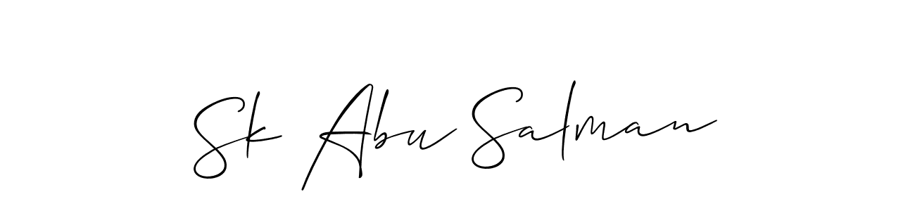 Create a beautiful signature design for name Sk Abu Salman. With this signature (Allison_Script) fonts, you can make a handwritten signature for free. Sk Abu Salman signature style 2 images and pictures png