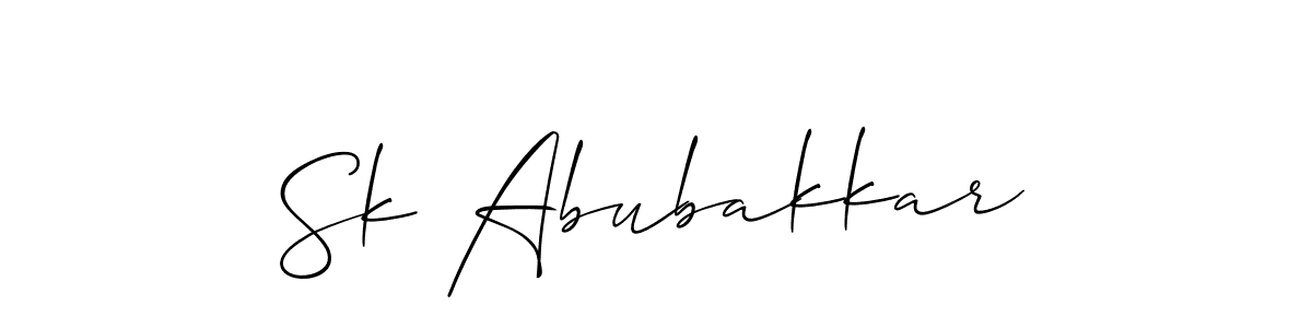 How to Draw Sk Abubakkar signature style? Allison_Script is a latest design signature styles for name Sk Abubakkar. Sk Abubakkar signature style 2 images and pictures png