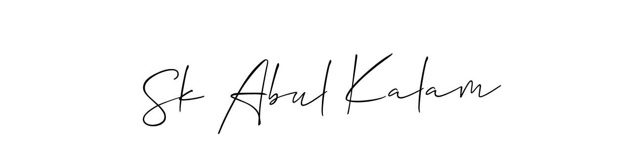Also You can easily find your signature by using the search form. We will create Sk Abul Kalam name handwritten signature images for you free of cost using Allison_Script sign style. Sk Abul Kalam signature style 2 images and pictures png