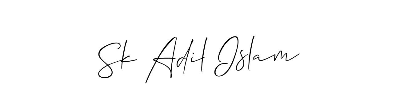 How to Draw Sk Adil Islam signature style? Allison_Script is a latest design signature styles for name Sk Adil Islam. Sk Adil Islam signature style 2 images and pictures png
