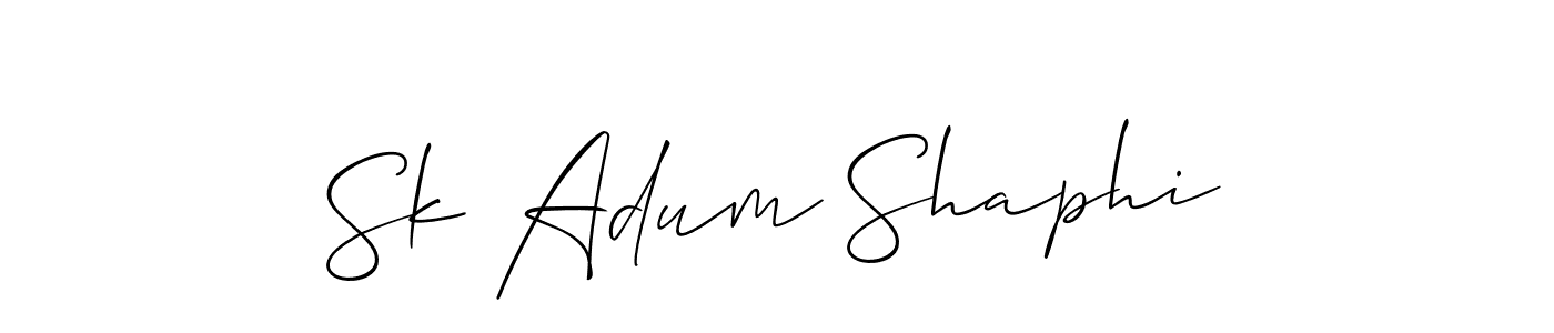 Also we have Sk Adum Shaphi name is the best signature style. Create professional handwritten signature collection using Allison_Script autograph style. Sk Adum Shaphi signature style 2 images and pictures png