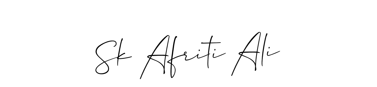 Similarly Allison_Script is the best handwritten signature design. Signature creator online .You can use it as an online autograph creator for name Sk Afriti Ali. Sk Afriti Ali signature style 2 images and pictures png