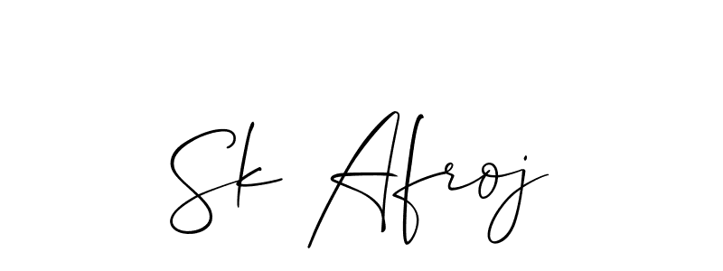 The best way (Allison_Script) to make a short signature is to pick only two or three words in your name. The name Sk Afroj include a total of six letters. For converting this name. Sk Afroj signature style 2 images and pictures png