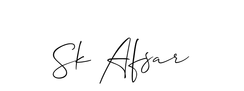 You should practise on your own different ways (Allison_Script) to write your name (Sk Afsar) in signature. don't let someone else do it for you. Sk Afsar signature style 2 images and pictures png