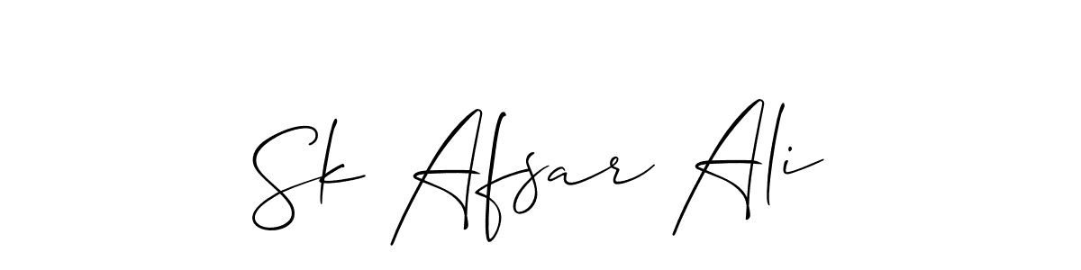 Also we have Sk Afsar Ali name is the best signature style. Create professional handwritten signature collection using Allison_Script autograph style. Sk Afsar Ali signature style 2 images and pictures png