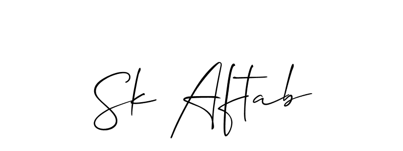 Make a beautiful signature design for name Sk Aftab. Use this online signature maker to create a handwritten signature for free. Sk Aftab signature style 2 images and pictures png