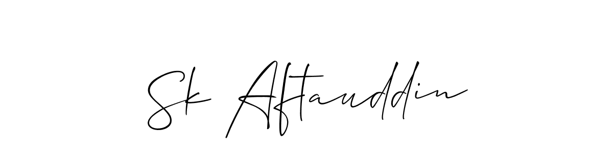 The best way (Allison_Script) to make a short signature is to pick only two or three words in your name. The name Sk Aftauddin include a total of six letters. For converting this name. Sk Aftauddin signature style 2 images and pictures png