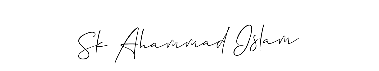 Also we have Sk Ahammad Islam name is the best signature style. Create professional handwritten signature collection using Allison_Script autograph style. Sk Ahammad Islam signature style 2 images and pictures png