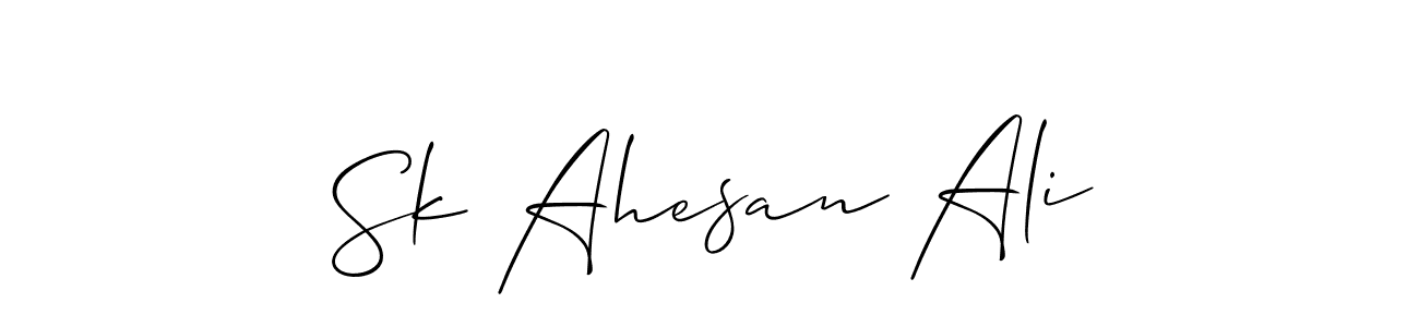 Sk Ahesan Ali stylish signature style. Best Handwritten Sign (Allison_Script) for my name. Handwritten Signature Collection Ideas for my name Sk Ahesan Ali. Sk Ahesan Ali signature style 2 images and pictures png