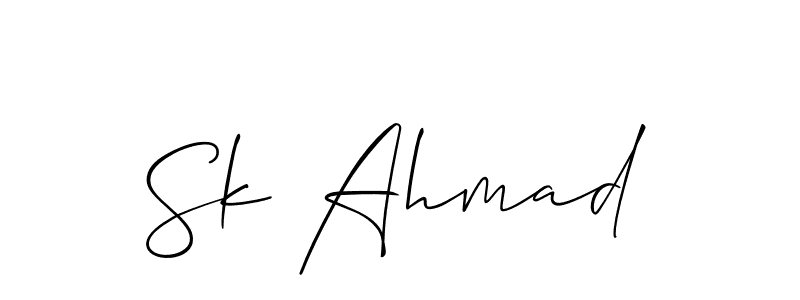 Similarly Allison_Script is the best handwritten signature design. Signature creator online .You can use it as an online autograph creator for name Sk Ahmad. Sk Ahmad signature style 2 images and pictures png