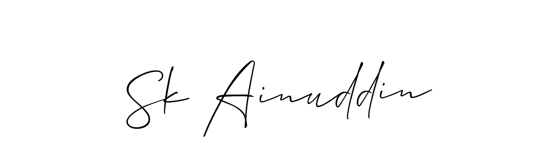 How to Draw Sk Ainuddin signature style? Allison_Script is a latest design signature styles for name Sk Ainuddin. Sk Ainuddin signature style 2 images and pictures png