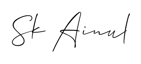 Practice writing Sk Ainul with the flow of Allison_Script lettering. A fantastic source of inspiration for developing your personal signature style. Sk Ainul signature style 2 images and pictures png