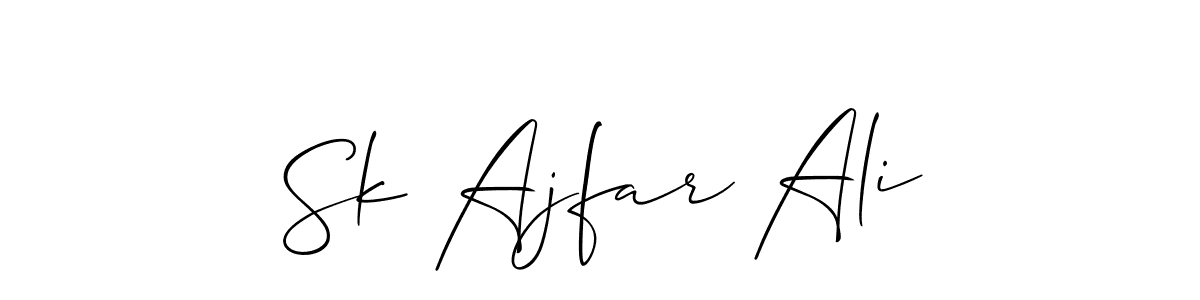 Make a short Sk Ajfar Ali signature style. Manage your documents anywhere anytime using Allison_Script. Create and add eSignatures, submit forms, share and send files easily. Sk Ajfar Ali signature style 2 images and pictures png
