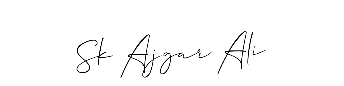 Design your own signature with our free online signature maker. With this signature software, you can create a handwritten (Allison_Script) signature for name Sk Ajgar Ali. Sk Ajgar Ali signature style 2 images and pictures png