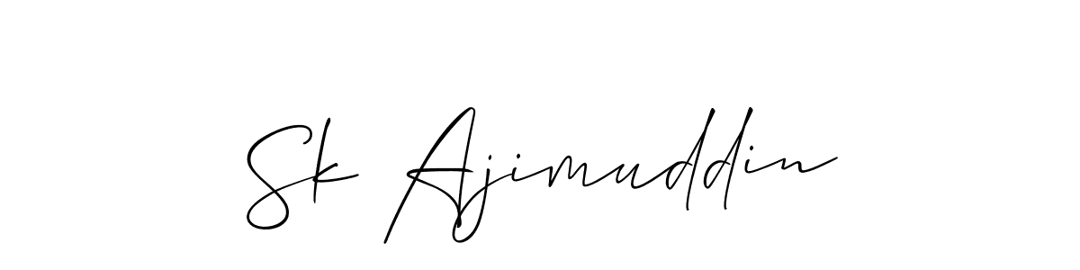 Sk Ajimuddin stylish signature style. Best Handwritten Sign (Allison_Script) for my name. Handwritten Signature Collection Ideas for my name Sk Ajimuddin. Sk Ajimuddin signature style 2 images and pictures png