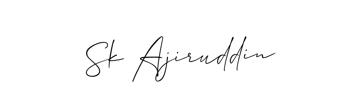 Make a short Sk Ajiruddin signature style. Manage your documents anywhere anytime using Allison_Script. Create and add eSignatures, submit forms, share and send files easily. Sk Ajiruddin signature style 2 images and pictures png