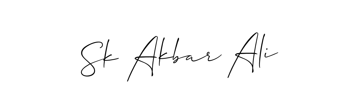 How to make Sk Akbar Ali signature? Allison_Script is a professional autograph style. Create handwritten signature for Sk Akbar Ali name. Sk Akbar Ali signature style 2 images and pictures png