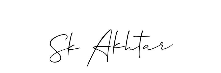 Best and Professional Signature Style for Sk Akhtar. Allison_Script Best Signature Style Collection. Sk Akhtar signature style 2 images and pictures png