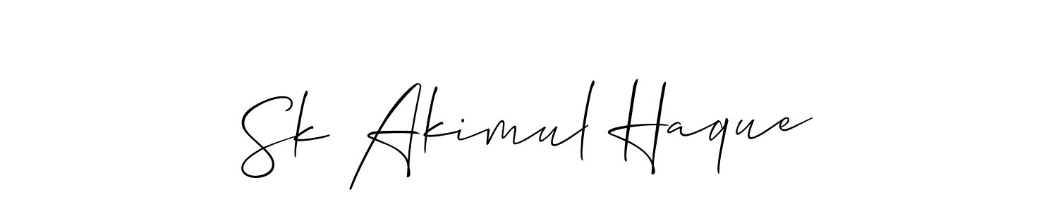 Design your own signature with our free online signature maker. With this signature software, you can create a handwritten (Allison_Script) signature for name Sk Akimul Haque. Sk Akimul Haque signature style 2 images and pictures png