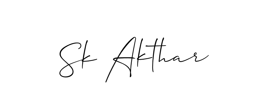 How to Draw Sk Akthar signature style? Allison_Script is a latest design signature styles for name Sk Akthar. Sk Akthar signature style 2 images and pictures png