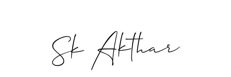 Sk Akthar stylish signature style. Best Handwritten Sign (Allison_Script) for my name. Handwritten Signature Collection Ideas for my name Sk Akthar. Sk Akthar signature style 2 images and pictures png