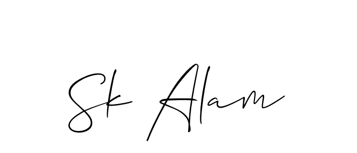 Best and Professional Signature Style for Sk Alam. Allison_Script Best Signature Style Collection. Sk Alam signature style 2 images and pictures png