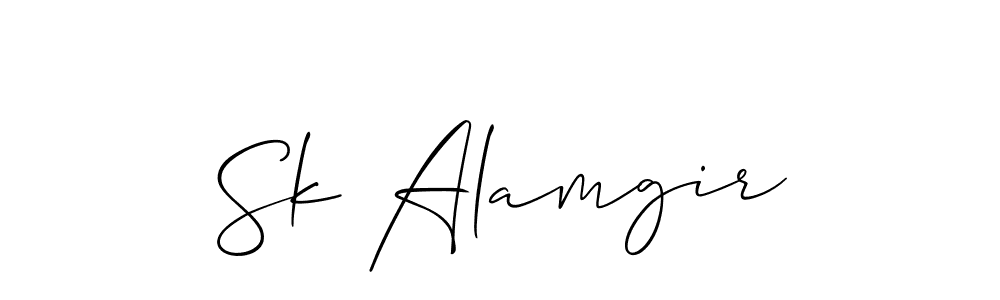 How to make Sk Alamgir signature? Allison_Script is a professional autograph style. Create handwritten signature for Sk Alamgir name. Sk Alamgir signature style 2 images and pictures png
