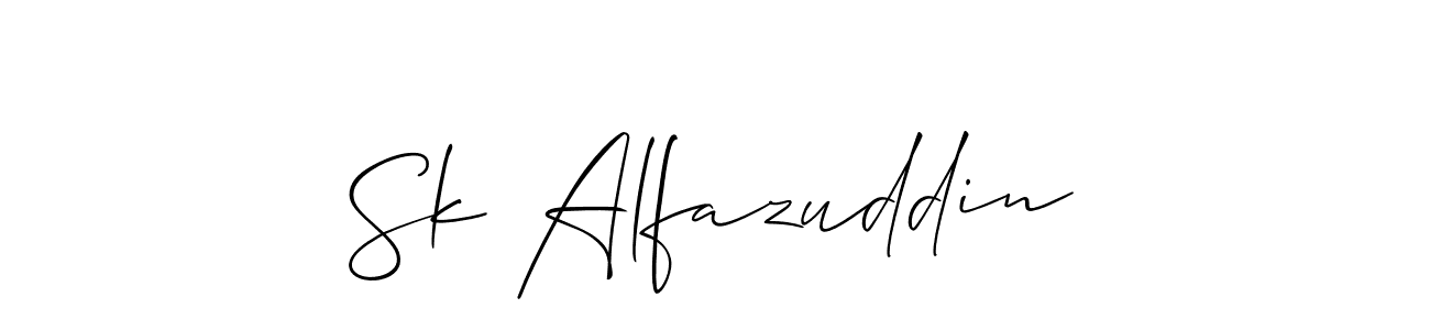 Design your own signature with our free online signature maker. With this signature software, you can create a handwritten (Allison_Script) signature for name Sk Alfazuddin. Sk Alfazuddin signature style 2 images and pictures png