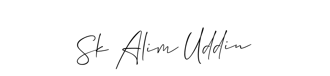 Sk Alim Uddin stylish signature style. Best Handwritten Sign (Allison_Script) for my name. Handwritten Signature Collection Ideas for my name Sk Alim Uddin. Sk Alim Uddin signature style 2 images and pictures png