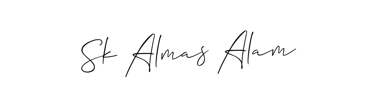 Create a beautiful signature design for name Sk Almas Alam. With this signature (Allison_Script) fonts, you can make a handwritten signature for free. Sk Almas Alam signature style 2 images and pictures png