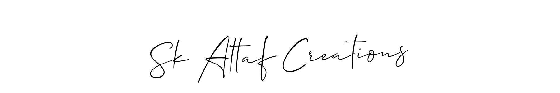 Sk Altaf Creations stylish signature style. Best Handwritten Sign (Allison_Script) for my name. Handwritten Signature Collection Ideas for my name Sk Altaf Creations. Sk Altaf Creations signature style 2 images and pictures png