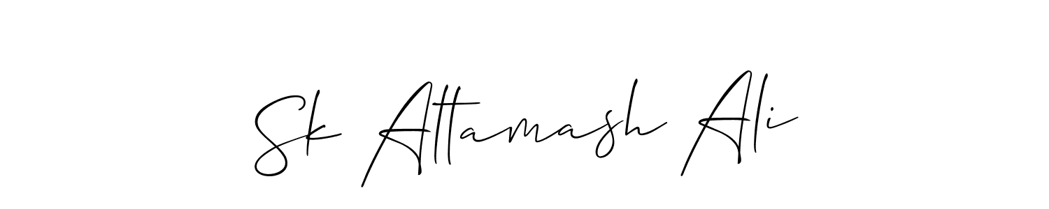 Make a short Sk Altamash Ali signature style. Manage your documents anywhere anytime using Allison_Script. Create and add eSignatures, submit forms, share and send files easily. Sk Altamash Ali signature style 2 images and pictures png