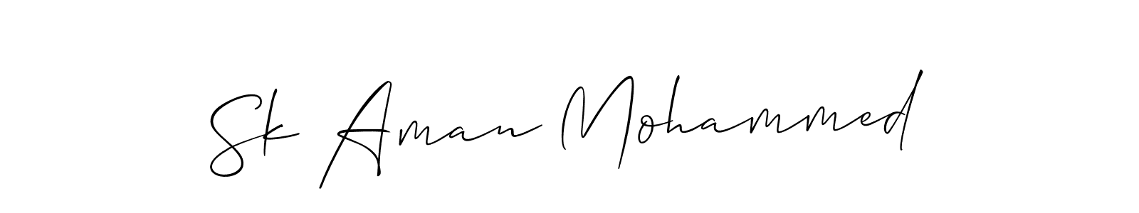 You should practise on your own different ways (Allison_Script) to write your name (Sk Aman Mohammed) in signature. don't let someone else do it for you. Sk Aman Mohammed signature style 2 images and pictures png