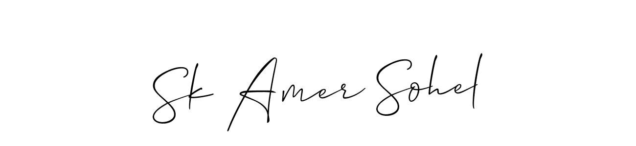 Design your own signature with our free online signature maker. With this signature software, you can create a handwritten (Allison_Script) signature for name Sk Amer Sohel. Sk Amer Sohel signature style 2 images and pictures png