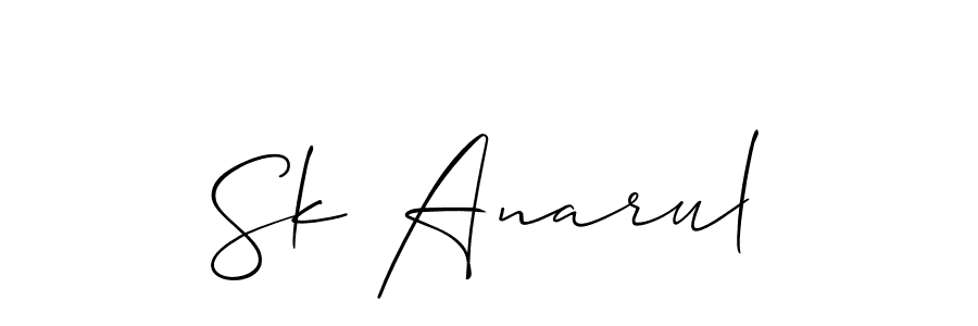 How to Draw Sk Anarul signature style? Allison_Script is a latest design signature styles for name Sk Anarul. Sk Anarul signature style 2 images and pictures png