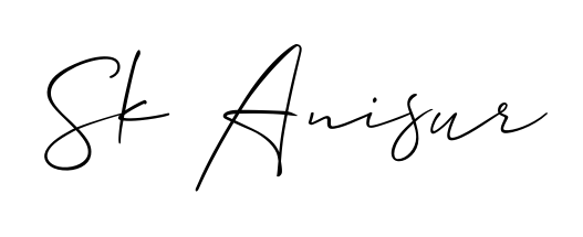 The best way (Allison_Script) to make a short signature is to pick only two or three words in your name. For converting this name Sk Anisur. Sk Anisur signature style 2 images and pictures png