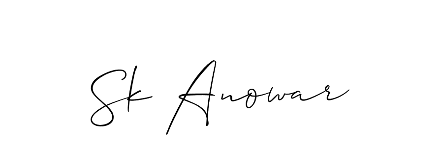 You should practise on your own different ways (Allison_Script) to write your name (Sk Anowar) in signature. don't let someone else do it for you. Sk Anowar signature style 2 images and pictures png