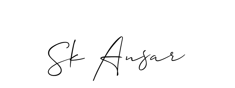 if you are searching for the best signature style for your name Sk Ansar. so please give up your signature search. here we have designed multiple signature styles  using Allison_Script. Sk Ansar signature style 2 images and pictures png