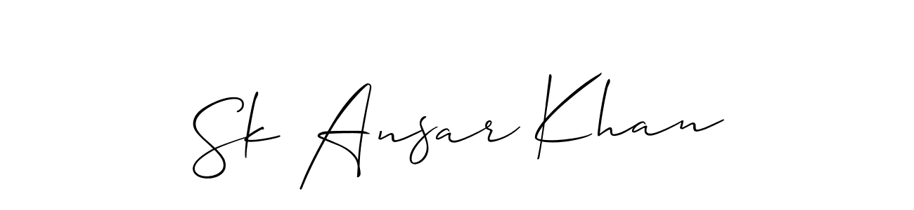 The best way (Allison_Script) to make a short signature is to pick only two or three words in your name. The name Sk Ansar Khan include a total of six letters. For converting this name. Sk Ansar Khan signature style 2 images and pictures png