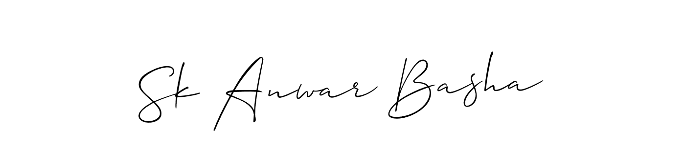 How to Draw Sk Anwar Basha signature style? Allison_Script is a latest design signature styles for name Sk Anwar Basha. Sk Anwar Basha signature style 2 images and pictures png