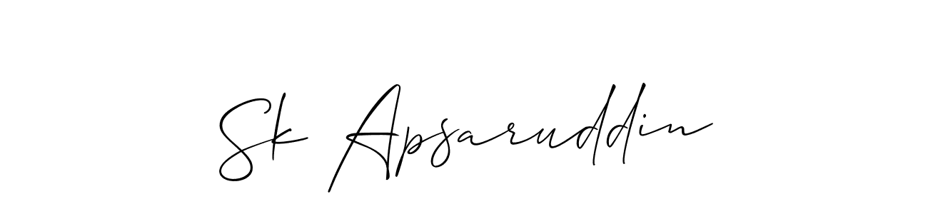 Create a beautiful signature design for name Sk Apsaruddin. With this signature (Allison_Script) fonts, you can make a handwritten signature for free. Sk Apsaruddin signature style 2 images and pictures png