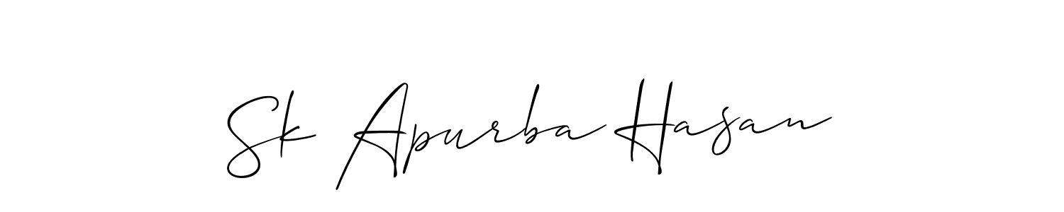 Also You can easily find your signature by using the search form. We will create Sk Apurba Hasan name handwritten signature images for you free of cost using Allison_Script sign style. Sk Apurba Hasan signature style 2 images and pictures png