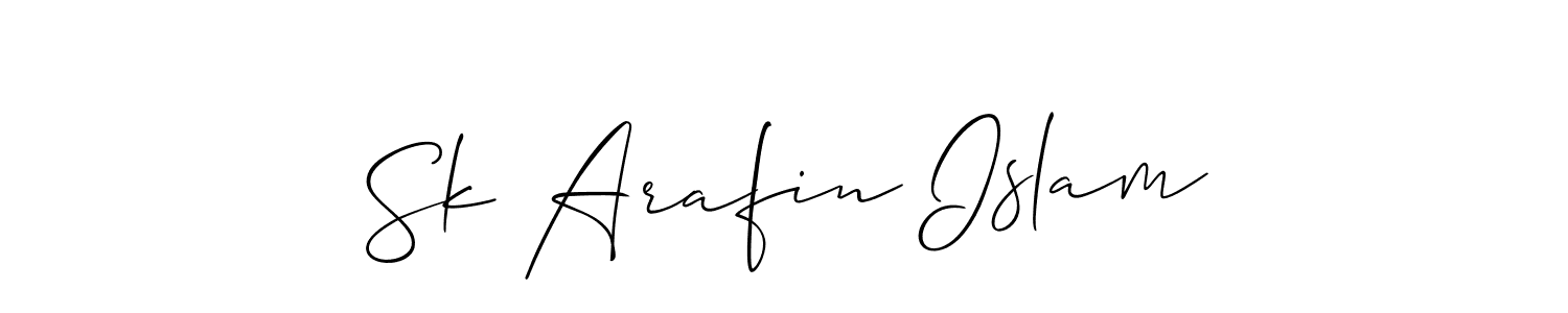 Use a signature maker to create a handwritten signature online. With this signature software, you can design (Allison_Script) your own signature for name Sk Arafin Islam. Sk Arafin Islam signature style 2 images and pictures png