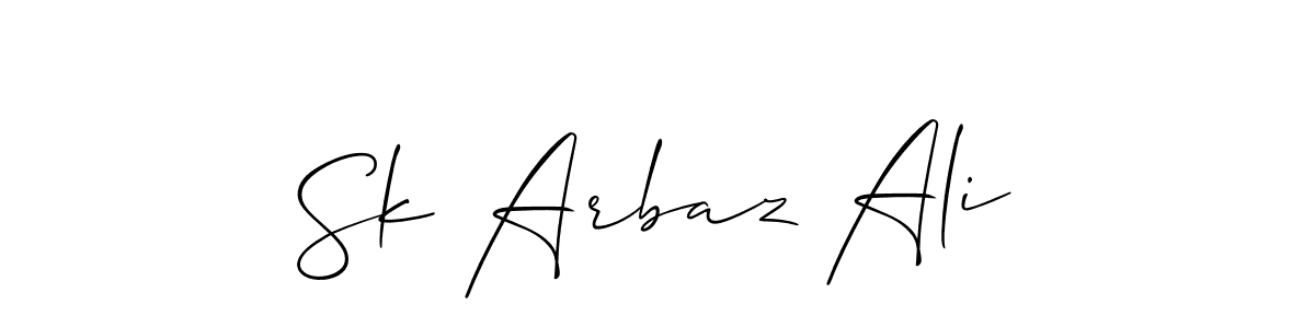 The best way (Allison_Script) to make a short signature is to pick only two or three words in your name. The name Sk Arbaz Ali include a total of six letters. For converting this name. Sk Arbaz Ali signature style 2 images and pictures png