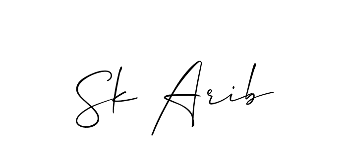 if you are searching for the best signature style for your name Sk Arib. so please give up your signature search. here we have designed multiple signature styles  using Allison_Script. Sk Arib signature style 2 images and pictures png