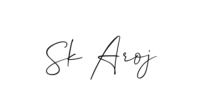 It looks lik you need a new signature style for name Sk Aroj. Design unique handwritten (Allison_Script) signature with our free signature maker in just a few clicks. Sk Aroj signature style 2 images and pictures png