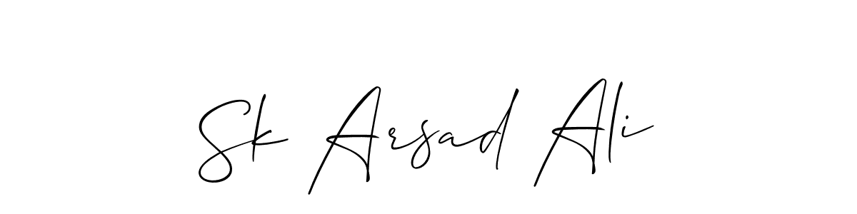 Allison_Script is a professional signature style that is perfect for those who want to add a touch of class to their signature. It is also a great choice for those who want to make their signature more unique. Get Sk Arsad Ali name to fancy signature for free. Sk Arsad Ali signature style 2 images and pictures png