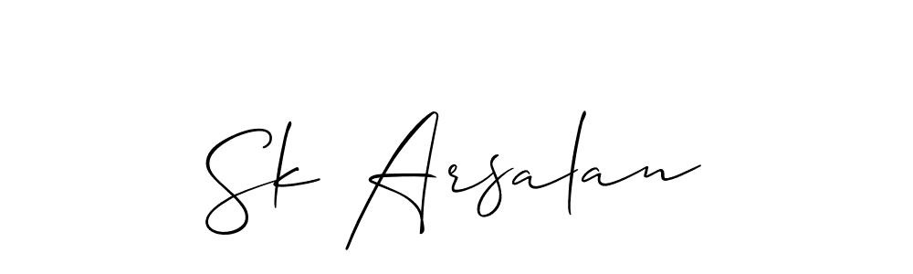 Allison_Script is a professional signature style that is perfect for those who want to add a touch of class to their signature. It is also a great choice for those who want to make their signature more unique. Get Sk Arsalan name to fancy signature for free. Sk Arsalan signature style 2 images and pictures png